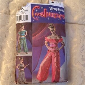Simplicity Vibrant Costume Patterns in Pink and Blue